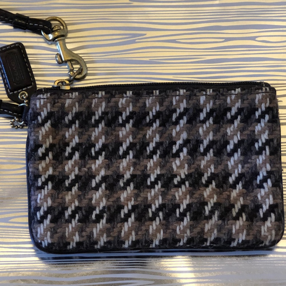 Coach Tweed Wristlet
